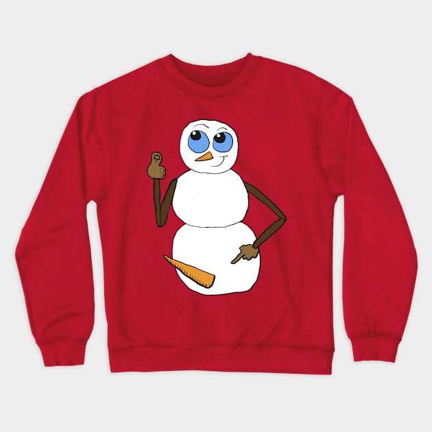 Horny Snowman Crewneck Sweatshirt by Eric03091978